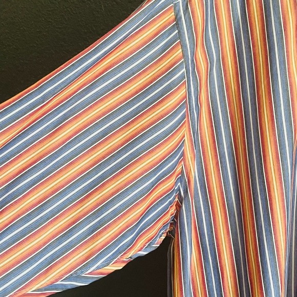 Burberry Men's Multicolor Vertical Stripe Casual Button-Down Shirt Size XL - Picture 14 of 15